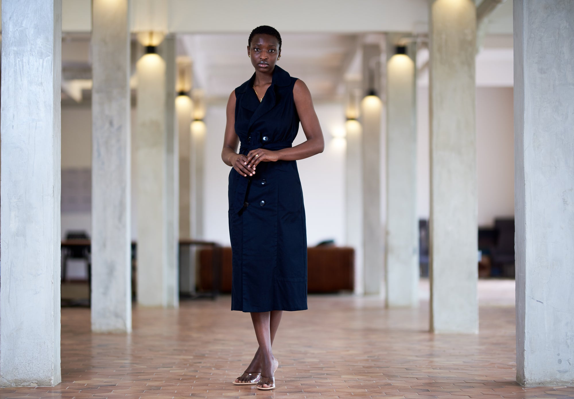 Taro Trench Dress